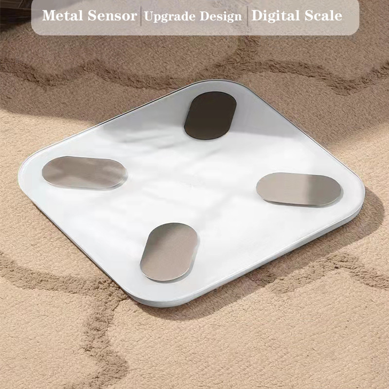 Bluetooth vaga Podna elektronska kupaonska vaga Visokoprecizna vaga LED dispaly BMI Body Fat Muscle Mass Analyzer Bijela