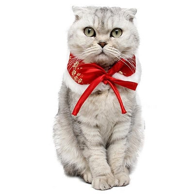 Lemmiklooma kaelarihm Hiina stiilis reguleeritav koera kikilips lemmiklooma sall aastavahetuseks Hiina kevadfestivali lemmikloomatarbed rõivamanused