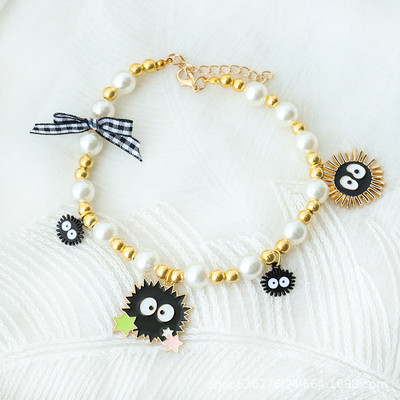 Mačka Mačka Biserni privjesak Ogrlica Pas Podesivi Opseg vrata protiv gušenja Modna ogrlica za kućne ljubimce Dodaci za ukrašavanje kućnih ljubimaca