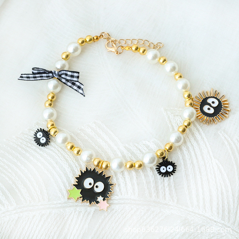 Mačka Mačka Biserni privjesak Ogrlica Pas Podesivi Opseg vrata protiv gušenja Modna ogrlica za kućne ljubimce Dodaci za ukrašavanje kućnih ljubimaca