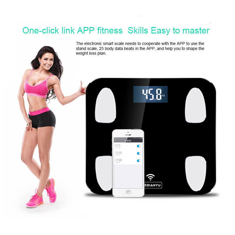Uus digitaalne vannitoa kaal Bluetooth keharasv mi kaal põrand Smart Bmi inimese kaal leibkonna kaal keha 180 kg