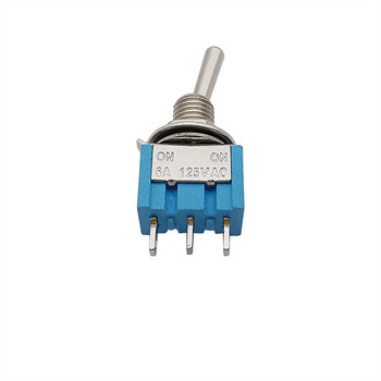 2/5Pcs SPDT Mini Toggle Switch 3-Pin ON-OFF-ON / ON-ON 2/3 Position Miniature Button Switches 6A 125V AC MTS-102 MTS-103