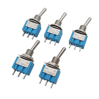 2/5 tk SPDT mini lüliti 3-kontaktiline SISSE-VÄLJA-SEES / SISSE-SISSE 2/3 asendi miniatuursed toitenupu lülitid 6A 125V AC MTS-102 MTS-103