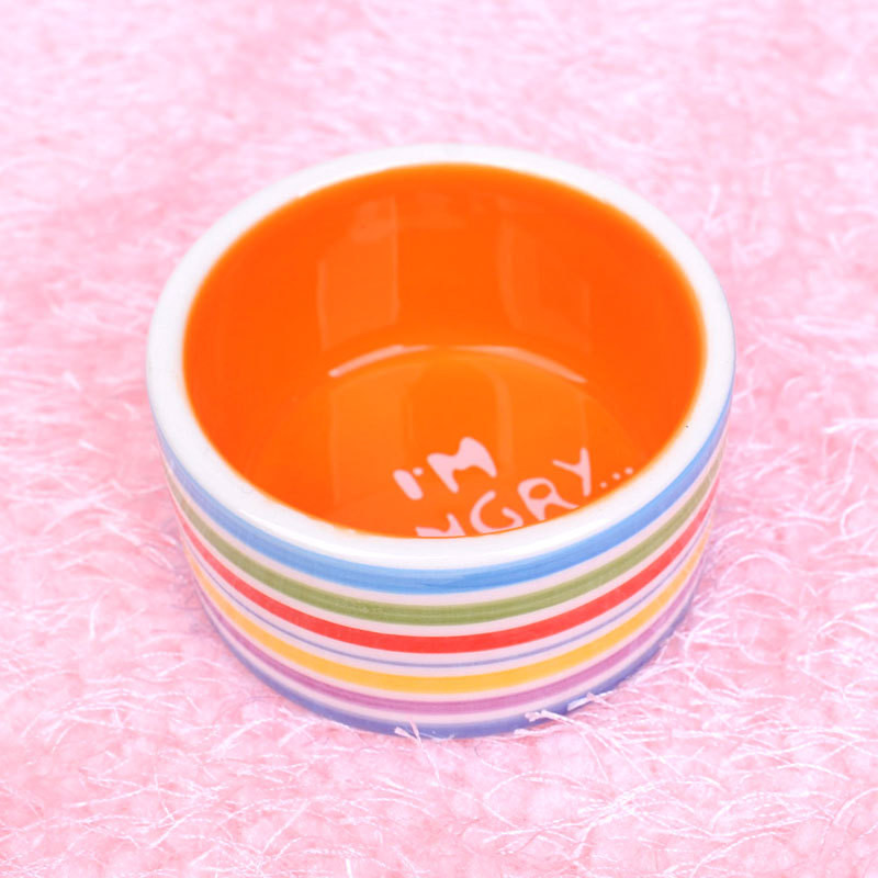 Uus armas hamstri toidukauss puuviljavärviga keraamiline kauss orav kuldkaru väike lemmiklooma söötmiskausid hamstri lemmikloomatarbed