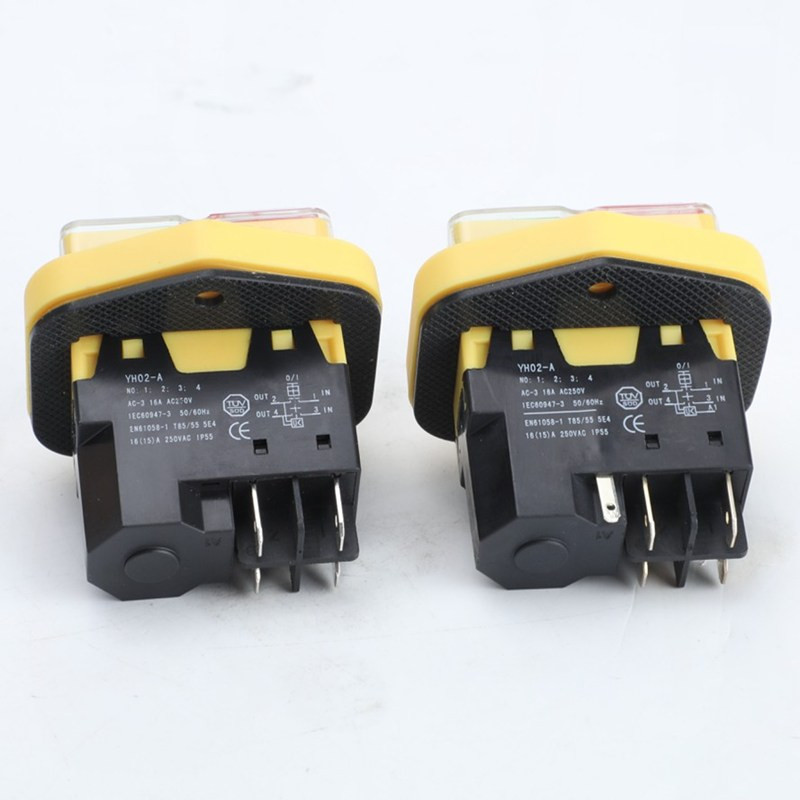 1PC elektromagnetski prekidač za pokretanje vodootporni prekidač za električni alat 16A250V4pins/5pins može zamijeniti KJD17B