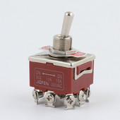 1Pcs E-TEN303 12mm 9 Pin 3Pozicijski ON-OFF-ON Preklopni prekidač 10A 380VAC/15A 250V E-TEN302 Smeđa visoke kvalitete