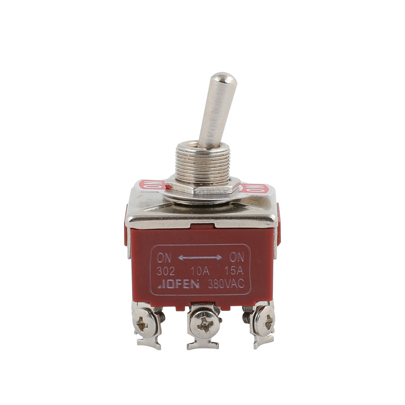 1Pcs E-TEN303 12mm 9 Pin 3Pozicijski ON-OFF-ON Preklopni prekidač 10A 380VAC/15A 250V E-TEN302 Smeđa visoke kvalitete