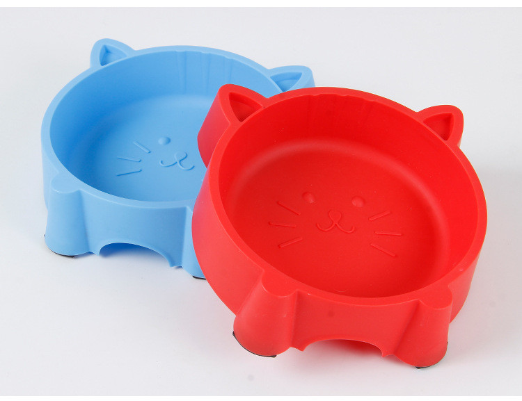 Potrepštine za kućne ljubimce Zdjela za kućne ljubimce u obliku mačke Ekološki prihvatljiva plastična neklizajuća zdjela za mačke Zdjela za pse Jednobojna slatka izdržljiva oprema za kućne ljubimce