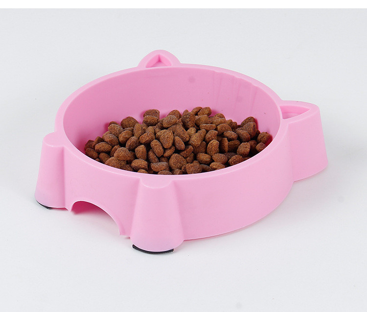 Potrepštine za kućne ljubimce Zdjela za kućne ljubimce u obliku mačke Ekološki prihvatljiva plastična neklizajuća zdjela za mačke Zdjela za pse Jednobojna slatka izdržljiva oprema za kućne ljubimce