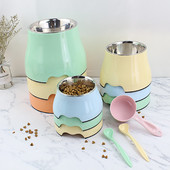 Kreativne hranilice za mačke od nehrđajućeg čelika za male i srednje velike pse Kućna zdjela za hranu za kućne ljubimce Visoka zdjela za vodu za štence