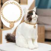 Nova mačka pas ogrlica nakit ogrlica zvona za kućne ljubimce ogrlica dodaci pozlaćeno šuplje zvono ukrašeno draguljima