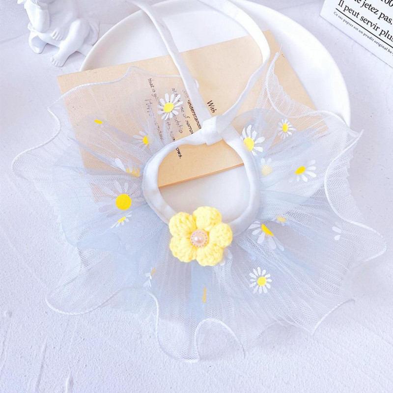 Spilgtas krāsas Praktiski mājdzīvnieku priekšautiņi Šalle Ar rokām darināti vainagi Aksesuāri Modes kaķēnu apkakles mežģīņu mala spēlēšanai