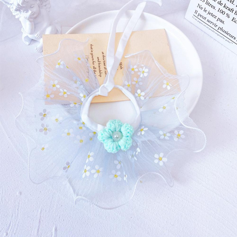 Spilgtas krāsas Praktiski mājdzīvnieku priekšautiņi Šalle Ar rokām darināti vainagi Aksesuāri Modes kaķēnu apkakles mežģīņu mala spēlēšanai