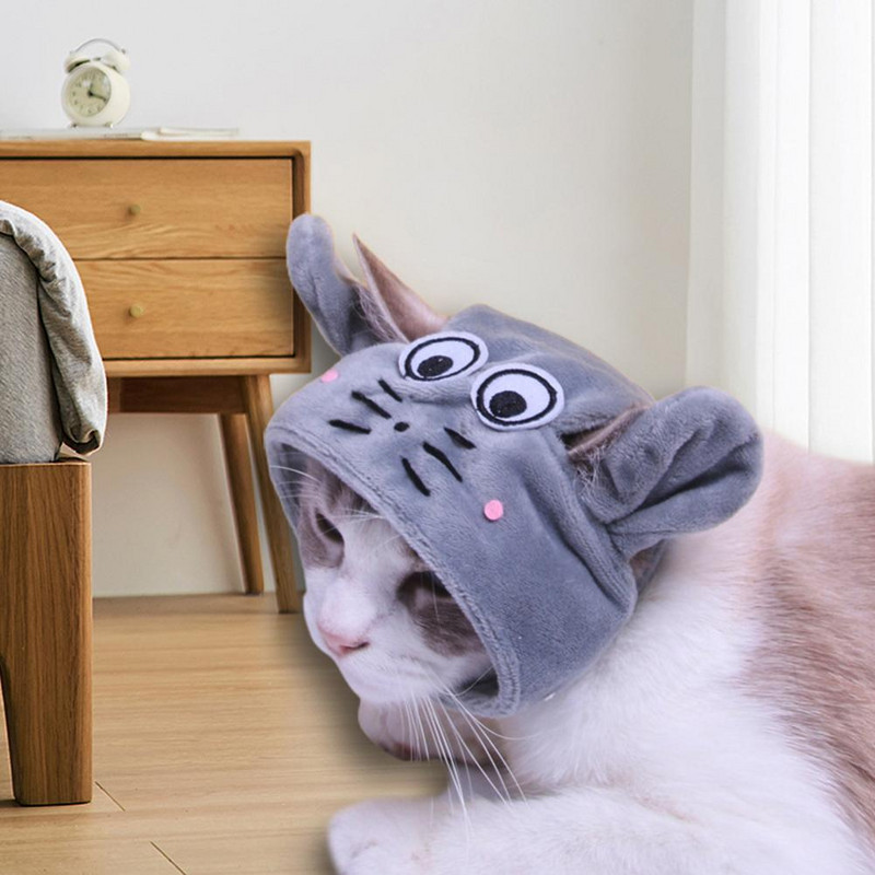 Kaķu galvassegas Īpaši mīksta ausu cauruma dizains Saģērbt Īpaši viegls Jaunums Karikatūra Peles Mājdzīvnieku cepures Galvassegas Fotoattēls Mājdzīvnieku piederumi