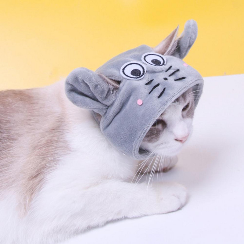 Kaķu galvassegas Īpaši mīksta ausu cauruma dizains Saģērbt Īpaši viegls Jaunums Karikatūra Peles Mājdzīvnieku cepures Galvassegas Fotoattēls Mājdzīvnieku piederumi