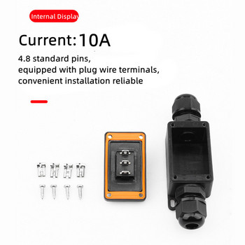 (1 PC) IP65 Водоустойчив 10A Тежкотоварен Голям ток Вграден кабел Превключвател за включване/изключване Макс. AC3~220V LED индикатор Прахоустойчив Устойчив на масло
