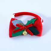 3 gab./Komplekts Mājīga kaķa apkakle, ādai pieskarama kaķa cepure, vizuļi Ziemassvētku stila Ziemassvētku kaķa dekorēšanai mājdzīvnieku galvassegas komplekts Rada atmosfēru