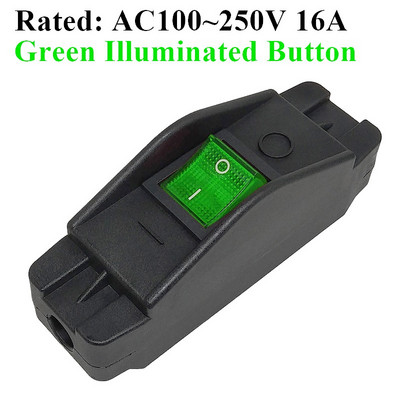 16A raskeveokite sisseehitatud kaabli klahv sisse/välja lüliti Max AC100 ~ 250 V LED indikaator