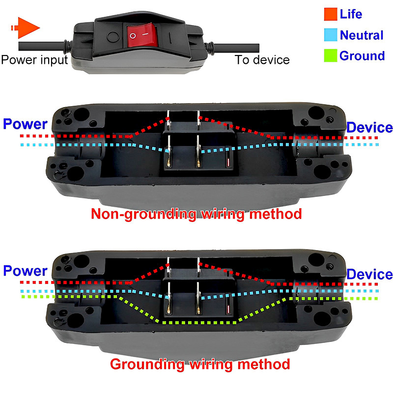 16A raskeveokite sisseehitatud kaabli klahv sisse/välja lüliti Max AC100 ~ 250 V LED indikaator