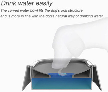 Dog Water Bowl Dispenser Dog Floating Water Bowl for Pets No Spill Dripless Anti-Splash Vehicle Carried Travel Dog Slow Feeder