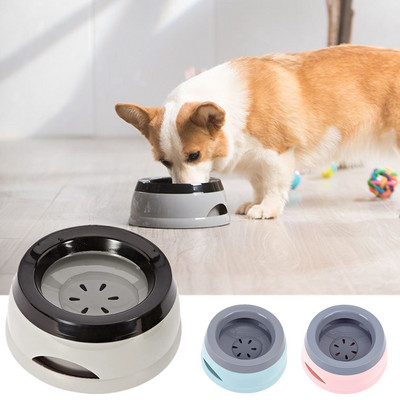 Dog Water Bowl Dispenser Dog Floating Water Bowl for Pets No Spill Dripless Anti-Splash Vehicle Carried Travel Dog Slow Feeder