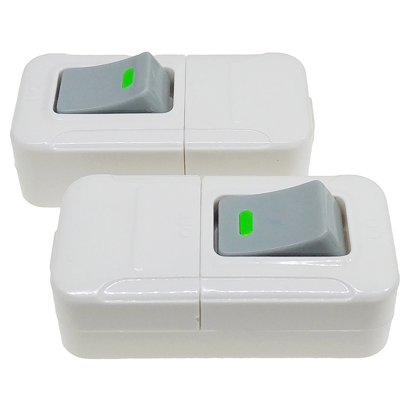 Sisse-/väljalülitatud lauavalgusti voodilambi juhtme lüliti ühepooluseline kruviterminal AC250V 10A