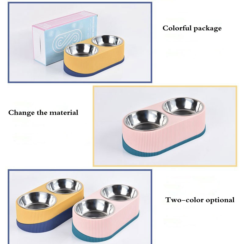 Dvostruka posuda za kućne ljubimce, mačke, pse, hranilica za pojilicu, dvostruke zdjele za mačke za kućne ljubimce, posuda za vodu, povišena posuda za hranjenje, hranilice za hranu, potrepštine za kućne ljubimce