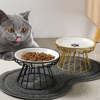 Κεραμικό μπολ για κατοικίδια Σκανδιναβικό μπολ για γάτες Ψηλό κεραμικό μπολ με τροφή για γάτες Σνακ Κονσερβοποιημένο πιάτο Αντιαυχενική σπονδυλοποίηση Μπολ για γάτες