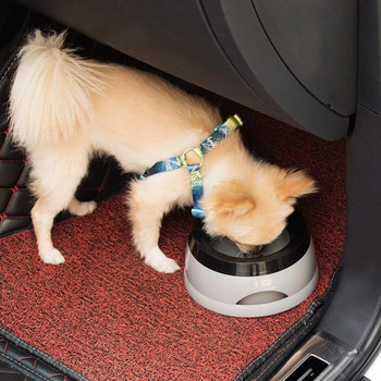 Превозно средство Купа за вода за кучета Защитена от пръски купа за пиене за дома и пътуване, без разливане