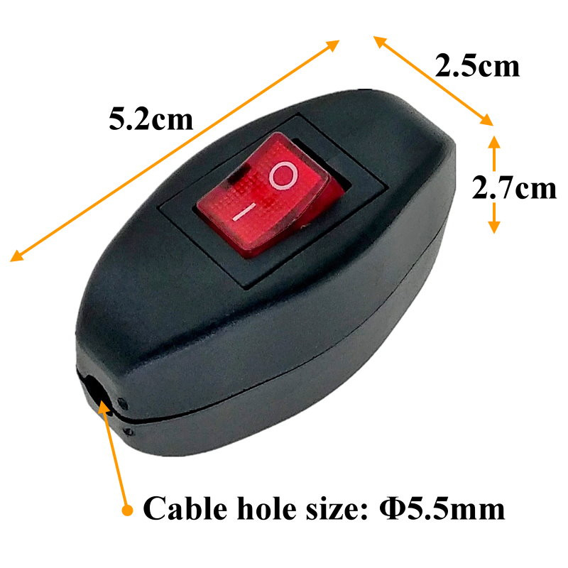 Inline On/Off Stolna rasvjeta Noćna svjetiljka Kabelski prekidač Jednopolni vijak AC250V 6A 10A