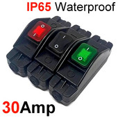 30A Vodootporan IP65 Heavy Duty Inline kabel Prekidač za uključivanje/isključivanje Max AC220V LED indikator otporan na prašinu