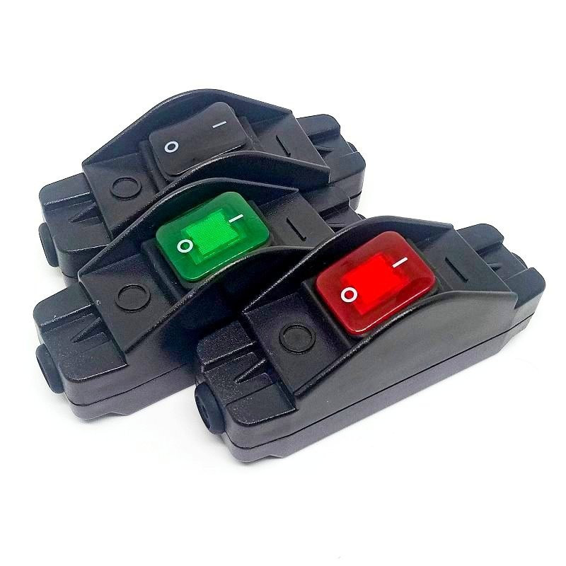 30A Vodootporan IP65 Heavy Duty Inline kabel Prekidač za uključivanje/isključivanje Max AC220V LED indikator otporan na prašinu