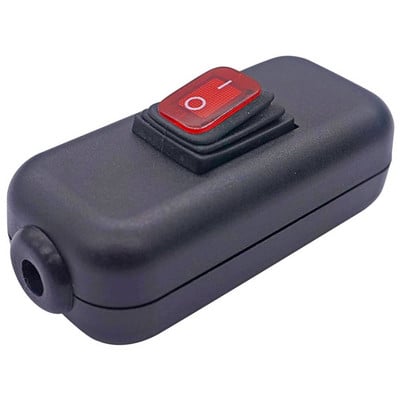 Iekļauts vada slēdzis ūdensizturīgs IP65 putekļu necaurlaidīgs Max AC100~250V 10A ieslēgšanas/izslēgšanas LED indikators