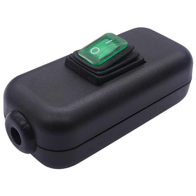 Iekļauts vada slēdzis ūdensizturīgs IP65 putekļu necaurlaidīgs Max AC100~250V 10A ieslēgšanas/izslēgšanas LED indikators