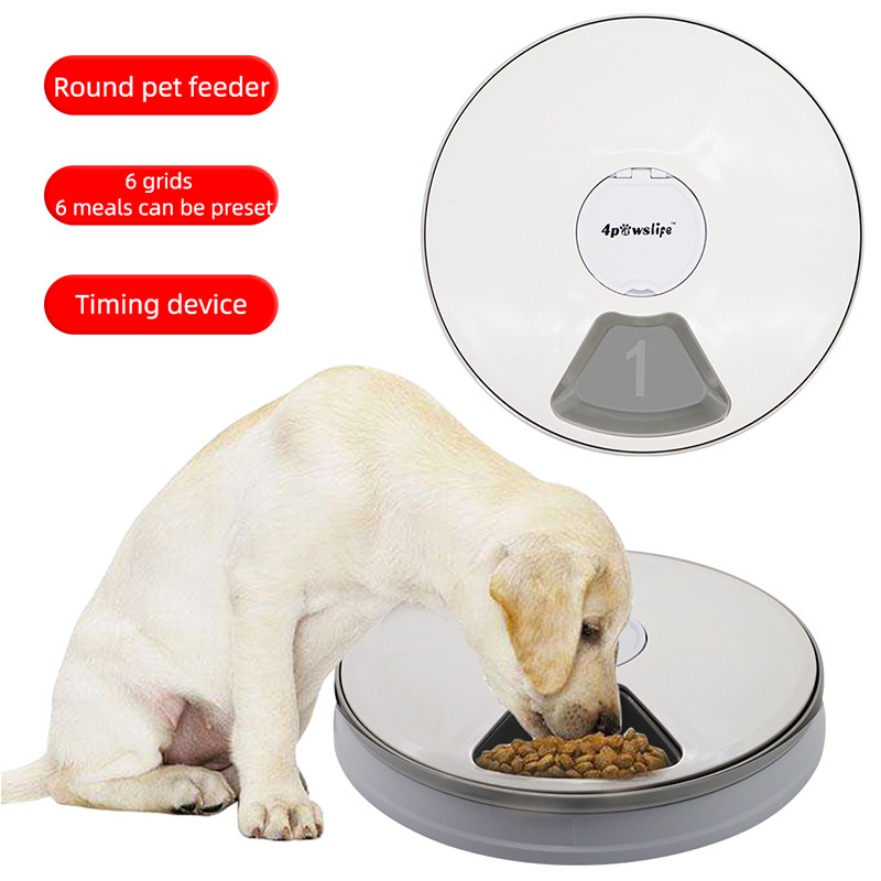 Okrugla hranilica s vremenskim rasporedom Automatska hranilica za kućne ljubimce 6 obroka 6 rešetki Mačka Pas Električni dozator suhe hrane Hrana za 24 sata Potrepštine za kućne ljubimce snižene 50%