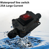 IP65 veekindel 25A raske vooluga suure vooluga kaabli sisse/välja lüliti Max AC3 ~ 220V LED indikaator tolmu- ja õlikindel