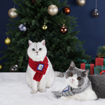 Χριστουγεννιάτικο κασκόλ για κατοικίδια, κασκόλ για γάτα και σκύλο Φουλάρι για κατοικίδια Πρωτοχρονιά Κόκκινο μαντίλι για γάτα Χριστουγεννιάτικα άρθρα για κατοικίδια Αξεσουάρ για κατοικίδια