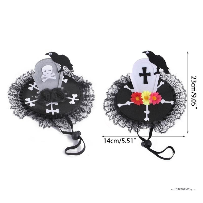 Pitsiäärega lemmikloomamüts Halloweeni vallatu koerakostüüm-müts armas festivalil lemmikloomamüts Loomamüts Peakatted Cosplay Aksessuaarid