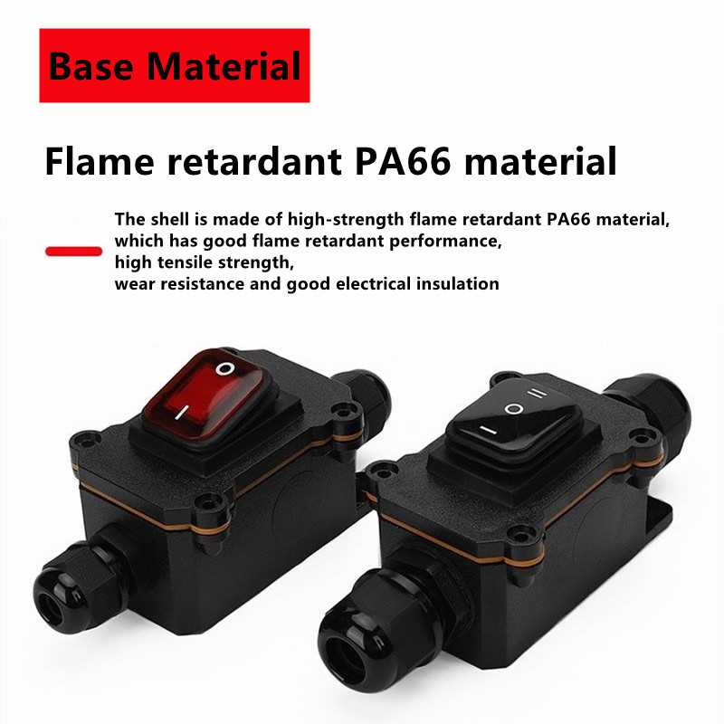 (1 PC) IP65 veekindel 25A raskeveokite suure vooluga sisekaabel sisse/välja lüliti Max AC3~220V LED indikaator tolmukindel õlikindel