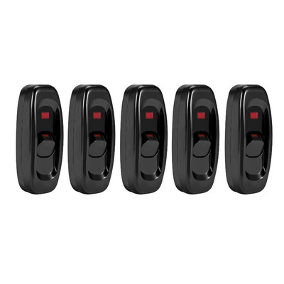 Paket 5 - DIY zamjenski svjetlosni kabel Inline prekidač za uključivanje/isključivanje LED indikator AC250V 10A