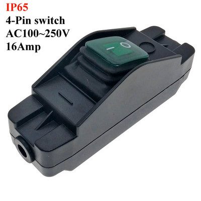 Sisseehitatud juhtmelüliti Tolmukindel veekindel IP65 Max AC/DC 250V 16Amp sisse/välja LED indikaator