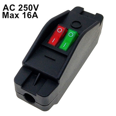 Dupleksjuhtlüliti LED-valgustusega topelt sisse-/väljalülitusnupp AC110~250V 16A 3500W