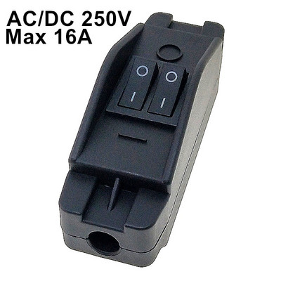 Dupleksjuhtlüliti LED-valgustusega topelt sisse-/väljalülitusnupp AC110~250V 16A 3500W