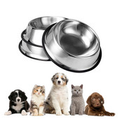 Lielas ietilpības suņu bļoda nerūsējošā tērauda suņu bļoda suņu kaķu barošanai ūdens bļoda Izturīga suņu barības tvertne kucēnu padevējam