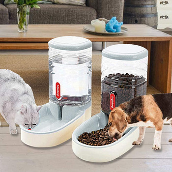 Αυτόματη τροφοδοσία σκύλων γάτας Διανομείς τροφών για κατοικίδια για σκύλους 3,8 λίτρων μεγάλης χωρητικότητας μπολ με νερό για γάτα Αξεσουάρ για σκύλους πότης για κατοικίδια