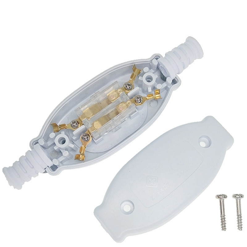 IP65 veekindel inline lüliti 2 poolusega tõuke nupp koos kruviklemmiga AC/DC 250V 3A