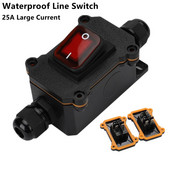 (2 KOM.) IP65 Vodootporan 25A Inline kabel za teške uvjete rada Prekidač za uključivanje/isključivanje Max. AC3~220V LED indikator Otporan na prašinu Otporan na ulje