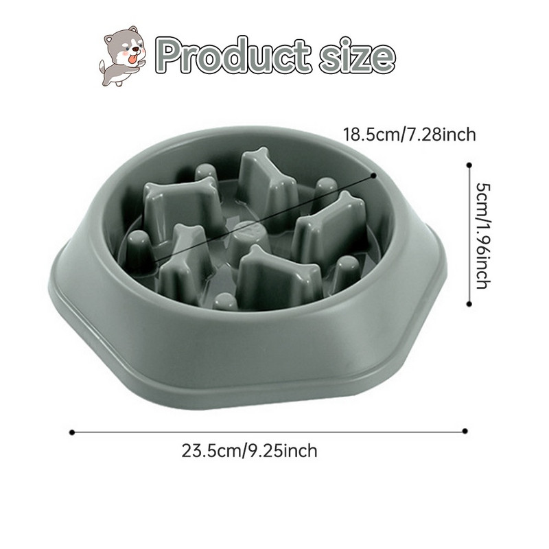 Jauns lolojumdzīvnieku suņu barošanas trauks, kucēns, palēnināts ēšanas padeves trauks, lai novērstu aptaukošanos.