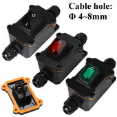 IP65 veekindel 16A 25A raskeveokite suure vooluga sisekaabel sisse/välja lüliti Max AC3~220V LED indikaator tolmukindel õlikindel