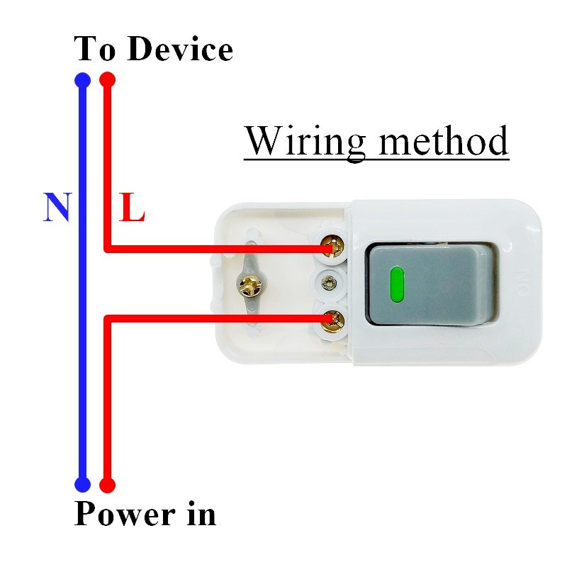 Sisse-/väljalüliti ühepooluseline surunupp koos kruviühendusega AC250V 10A